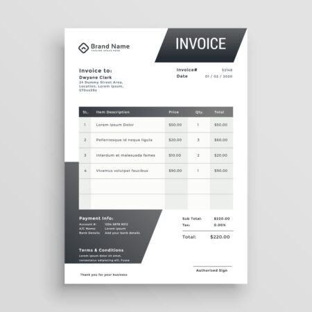 Black & White Bill Book